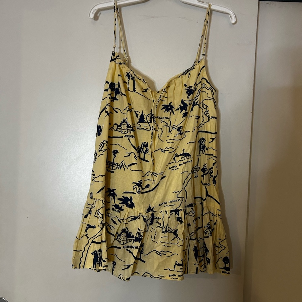 Urban Outfitters Yellow and Navy Dress